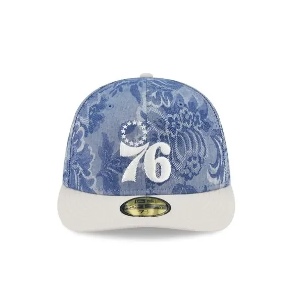 New Era Philadelphia 76ers Two-Tone Denim 59FIFTY Fitted Hat - Size 7 7/8